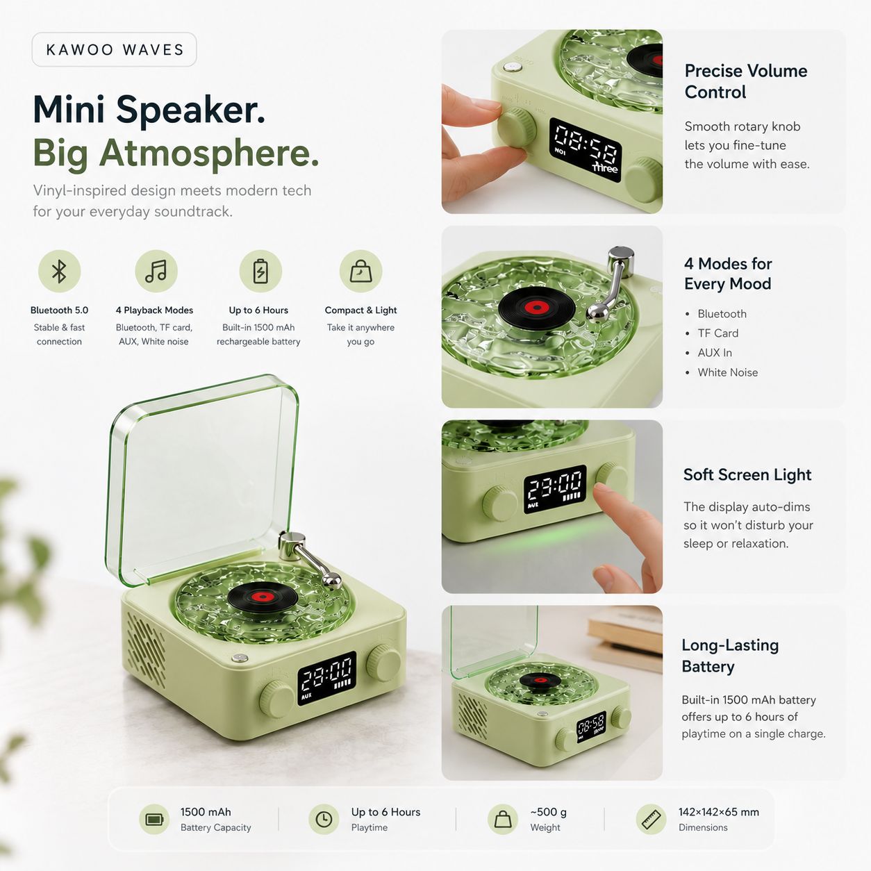 AuraWave™ – 4-in-1 Ambient Sound & Light Station