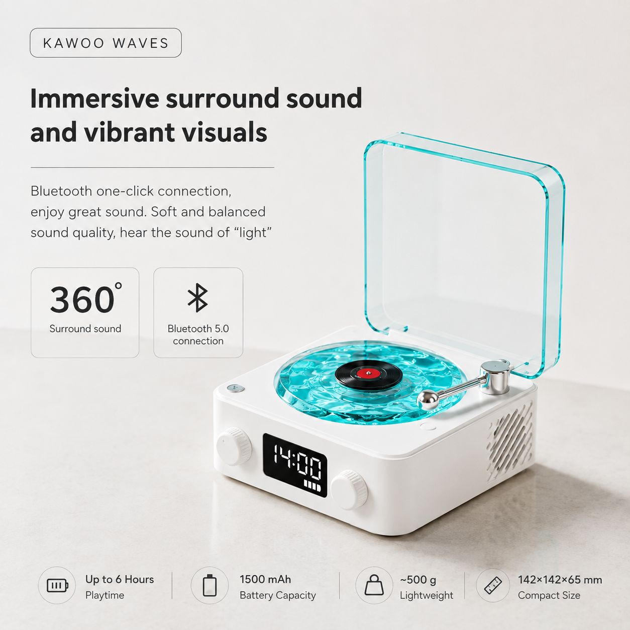 AuraWave™ – 4-in-1 Ambient Sound & Light Station