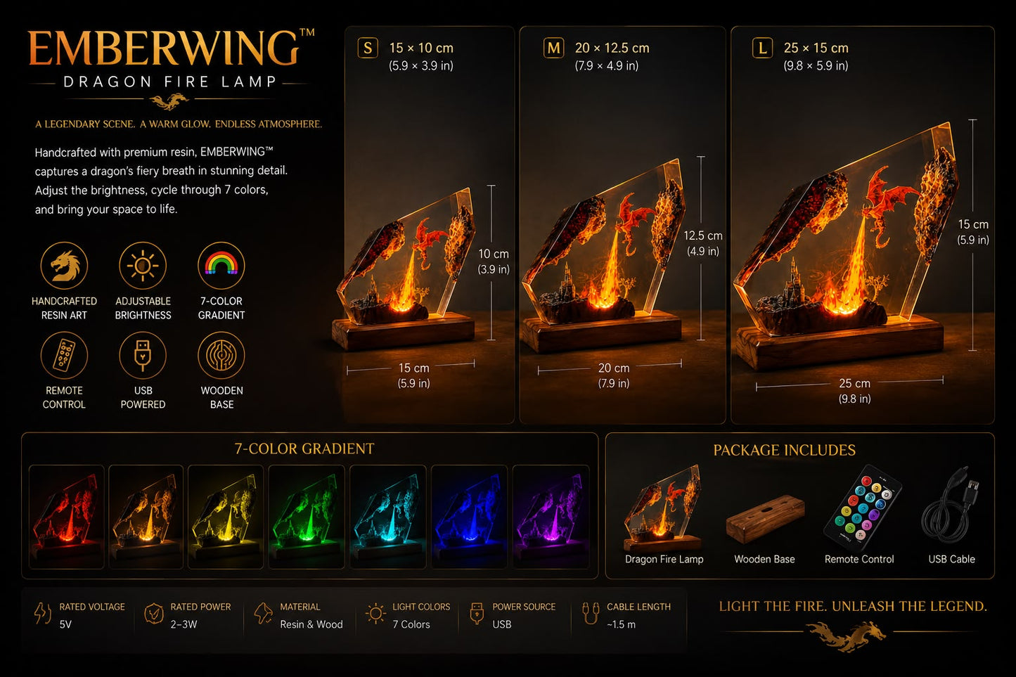 Emberwing™ — Dragon Fire Lamp